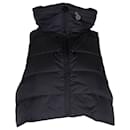Chanel Quilted Cropped Puffer Vest in Navy Blue Nylon