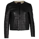 Prada Quilted Jacket in Black Lambskin Leather