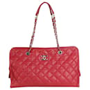 Red 2012-2013 caviar quilted chain shoulder bag - Chanel