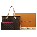 Louis Vuitton Neverfull MM Sacola de lona M41178 Em uma boa condição
