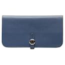 Hermes Evercolor Dogon Wallet Lange Brieftasche aus Leder in gutem Zustand - Hermès