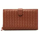 Bottega Veneta Intrecciato Leather Bifold Long Wallet Long Wallet Leather in Good condition