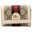 Gucci GG Supreme Ophidia Bifold Wallet Short Wallet Canvas 644334 in good condition