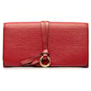 Chloe Leather Alphabet Flap Wallet Carteira longa de couro em bom estado - Chloé