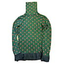 Jean Paul Gaultier Vintage Pois Top in green wool with yellow pois