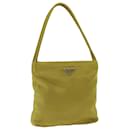 PRADA Shoulder Bag Nylon Yellow Auth ac2862 - Prada