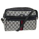 GUCCI GG Canvas Sherry Line Umhängetasche PVC Navy Red Auth 70669 - Gucci
