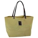 FENDI Tote Bag Nylon Yellow Auth bs13572 - Fendi