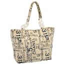 CHANEL Tote Bag Canvas Beige CC Auth 70416 - Chanel