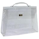 HERMES Vinyl Kelly Hand Bag Vinyl Clear Auth 70364 - Hermès