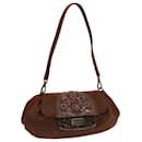 PRADA Shoulder Bag Leather Brown Auth 70339 - Prada