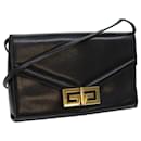 GIVENCHY Shoulder Bag Leather Black Auth bs13414 - Givenchy