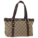 GUCCI GG Canvas Hand Bag Beige 141471 Auth ep3861 - Gucci