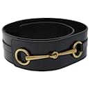 GUCCI Horsebit Belt Patent leather 34.6"" Black Auth ar11628b - Gucci