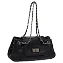 CHANEL Matelasse Chain Shoulder Bag Coated Canvas Black CC Auth 70257 - Chanel
