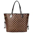 Louis Vuitton Damier Ebene Monogram Neverfull MM Shopper Bag