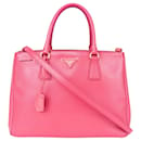 Prada Pink Saffiano Leather Galleria Handbag