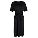 Nina Ricci Tie-Front T-shirt Dress in Black Cotton