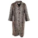 Ganni Leopard Print Coat in Animal Print Wool