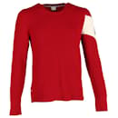 Moncler Rib-Knit Sweater in Red Wool
