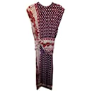 Diane Von Furstenberg Printed Dress in Burgundy Silk - Autre Marque