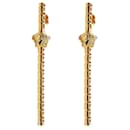 Versace La Medusa Greca Asymmetric Gold Tone Drop Earrings