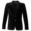 Prada Single-Breasted Blazer in Black Velvet