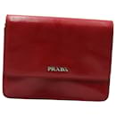Prada Mini Vernice Crossbody Bag in Red Saffiano Leather