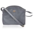 Vintage Grey Leather Messenger Crossbody Shoulder Bag - Gucci