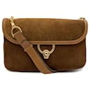 Vintage Light Brown Suede and Leather Flap Shoulder Bag - Gucci