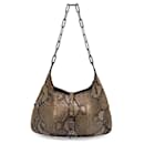 Beige Leather Jackie Hobo Shoulder Bag with Chain Strap - Gucci