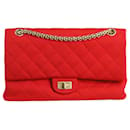 Red large 2008 2.55 flap bag - Chanel