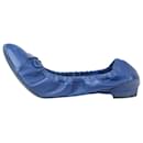Sapatilhas de couro azul - tamanho UE 38.5 - Chanel