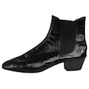 Black ankle boots with CC logo to side - size EU 42 - Chanel