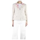 Cream tweed jacket - size UK 16 - Chanel