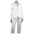 White textured summer tux jacket - size UK 8 - Autre Marque