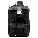 Fendi Black Small Zucca Canvas Fendiness Backpack