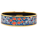 Bracelet large en émail bleu Hermes - Hermès