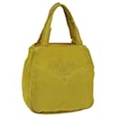 PRADA Hand Bag Nylon Yellow Auth bs13368 - Prada