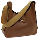 HERMES Sako Shoulder Bag Leather Brown Auth bs13158 - Hermès