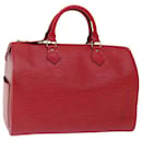 Louis Vuitton Epi Speedy 30 Hand Bag Castilian Red M43007 LV Auth mr081A