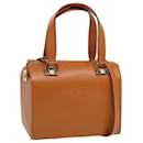 Salvatore Ferragamo Hand Bag Leather 2way Brown Auth 70346