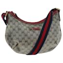 GUCCI GG Crystal Sherry Line Shoulder Bag Beige Red Navy 181092 auth 70131 - Gucci