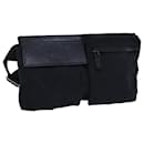 GUCCI GG Canvas Waist Bag Black 28566 auth 70800 - Gucci