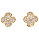 Van Cleef & Arpels earrings, "Vintage Alhambra", Yellow gold, diamants. - Autre Marque