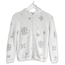 Loro Piana snowflake double cashmere cardigan jacket