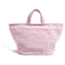 Early 2000s Chanel Pink Terrycloth CC Tote Bag