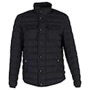 Moncler Fauscoum Quilted Down Jacket In Navy Blue Nylon