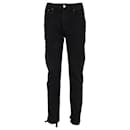 Balenciaga Distressed Hem Jeans in Black Cotton