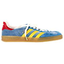 Adidas x Gucci Gazelle Sneakers in Light Blue Suede